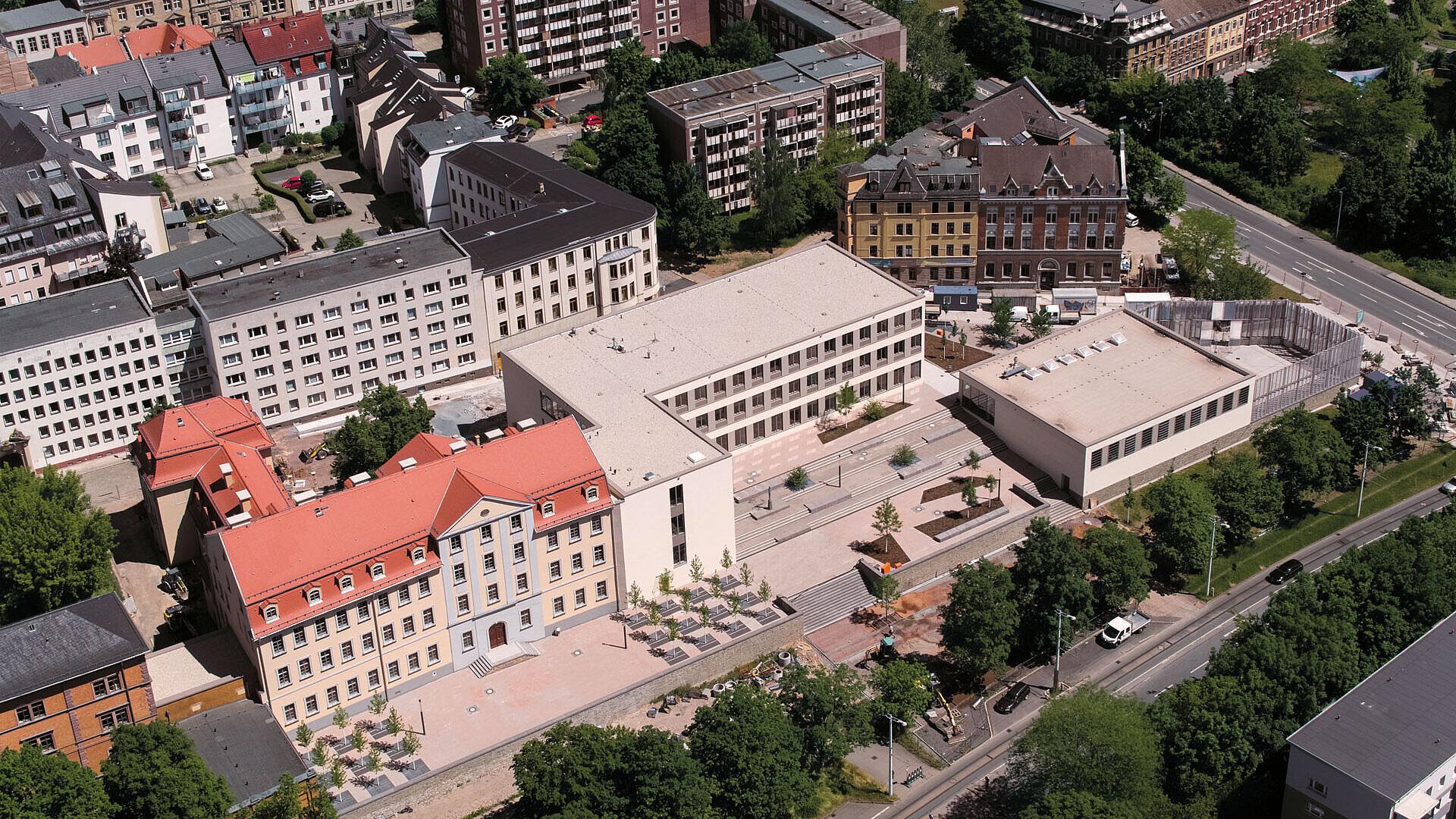 Luftbild des Campus Rutheneum