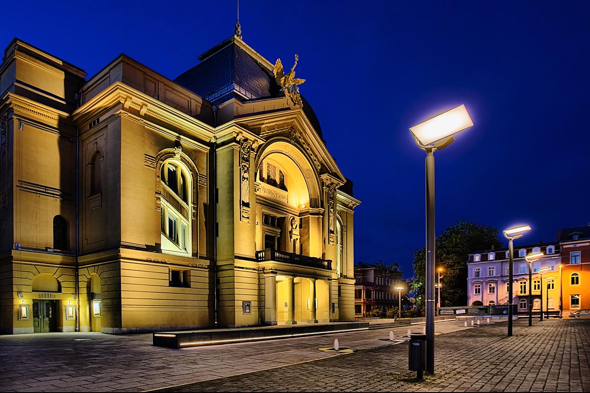 Das Thater bei Nacht. © Stadt Gera