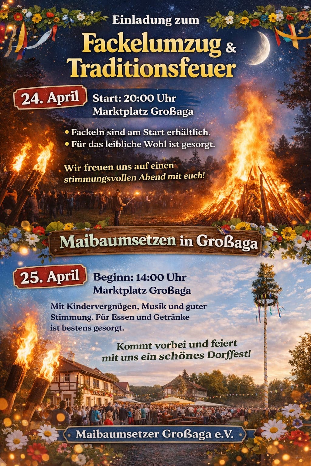 . © Maibaumsetzer Großaga e.V.